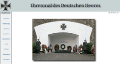 Desktop Screenshot of ehrenmal-heer.de